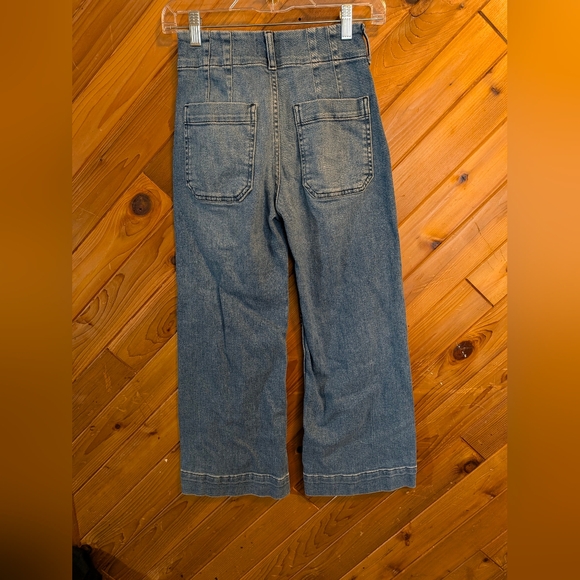 Maeve The Colette Crop High-Rise Wide-Leg Jeans Size 24P - Picture 3 of 6